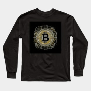 Aureate Cipher: The Gilded Bitcoin Enigma Long Sleeve T-Shirt
